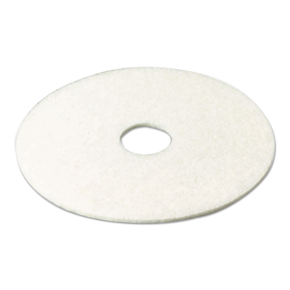 Low-Speed Super Polishing Floor Pads 4100, 13" Diameter, White, 5/Carton