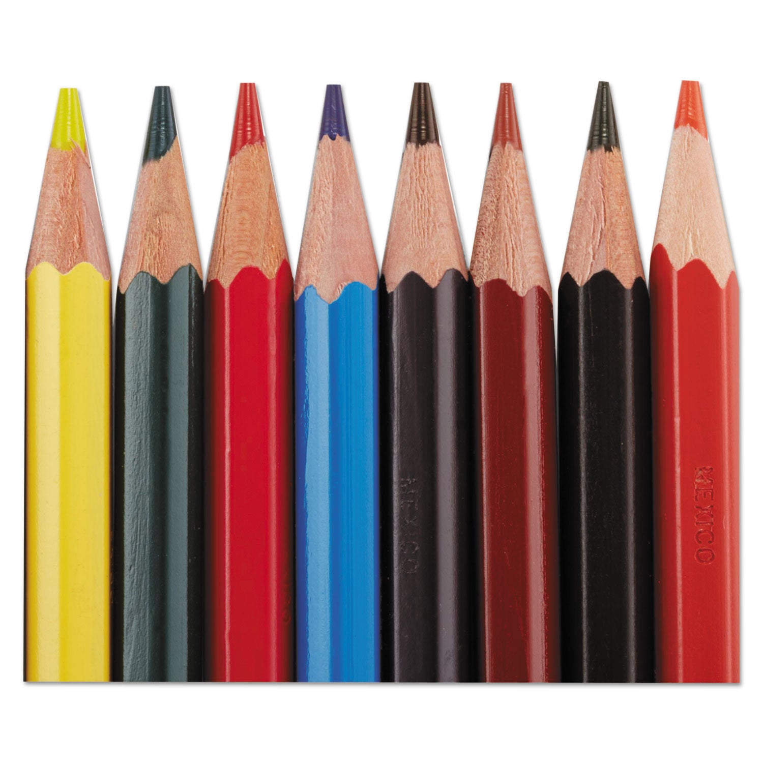 Col-Erase Pencil with Eraser, 0.7 mm, 2B, Assorted Lead and Barrel Colors, Dozen - 