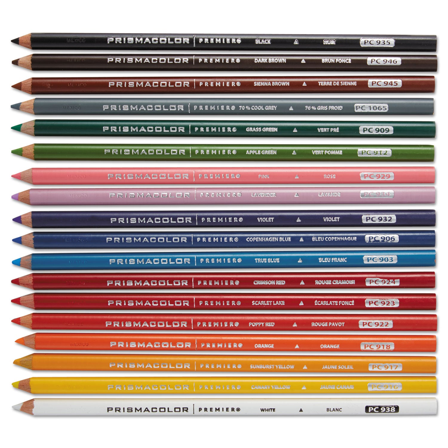 Premier Colored Pencil, 0.7 mm, 2H (#4), Assorted Lead and Barrel Colors, 72/Pack - 