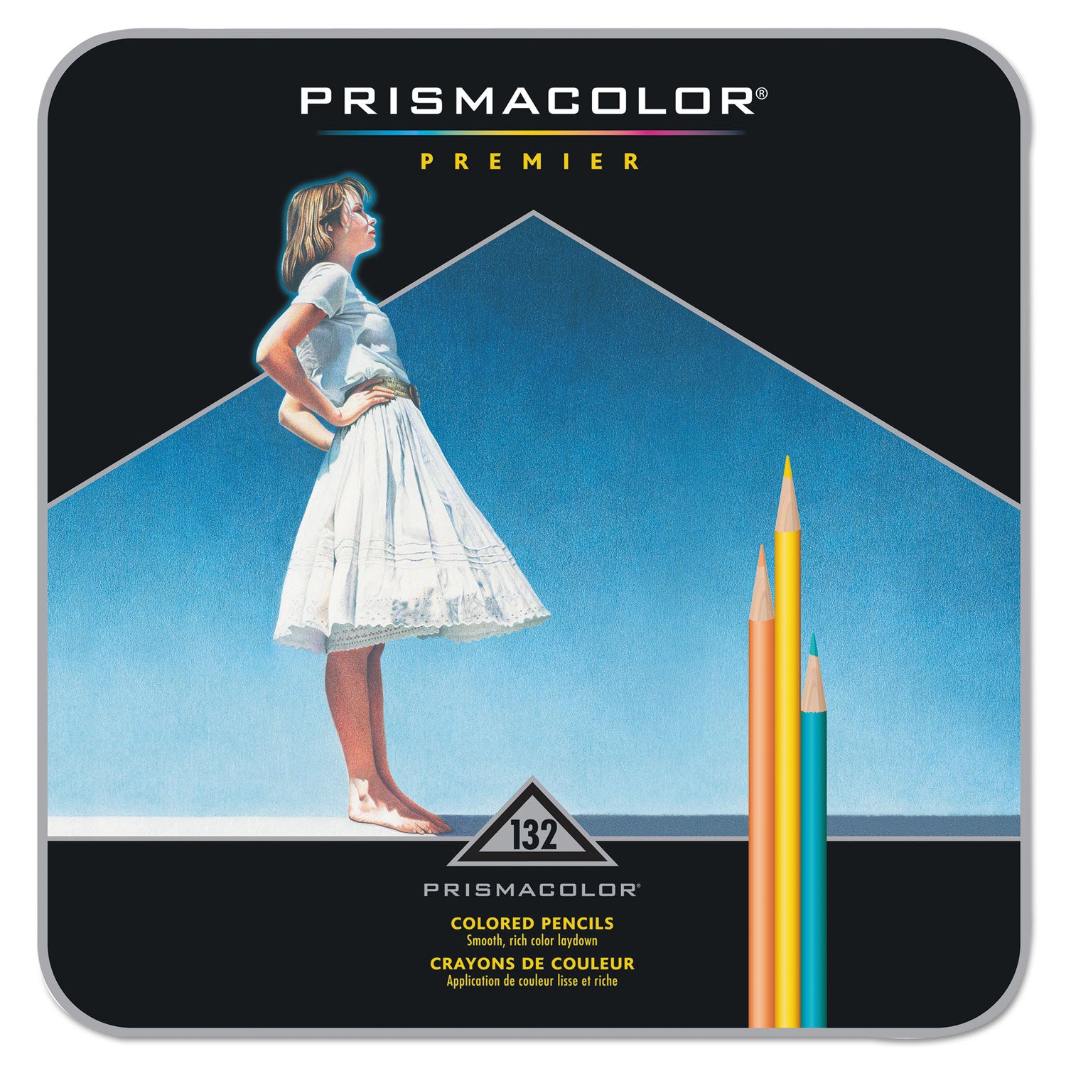 Premier Colored Pencil, 0.7 mm, 2B, Assorted Lead and Barrel Colors, 132/Pack - 