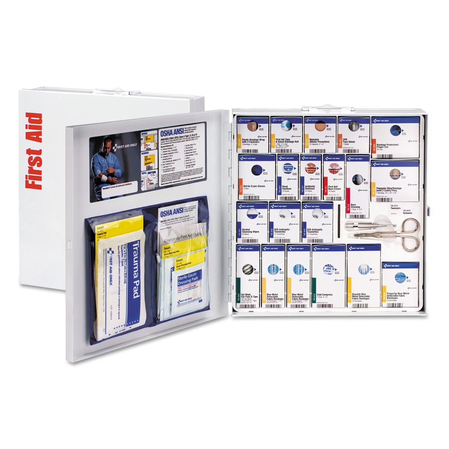 ansi-2015-smartcompliance-food-service-first-aid-kit-w-o-medication-50-people-260-pieces-metal-case_fao746006021 - 1