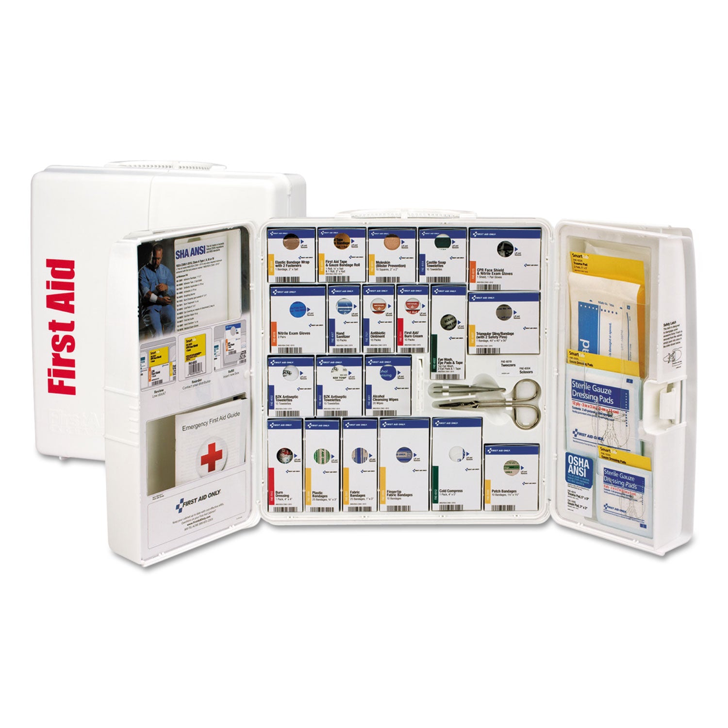 ANSI 2015 SmartCompliance General Business First Aid Station, 50 People, 202 Pieces, Plastic Case