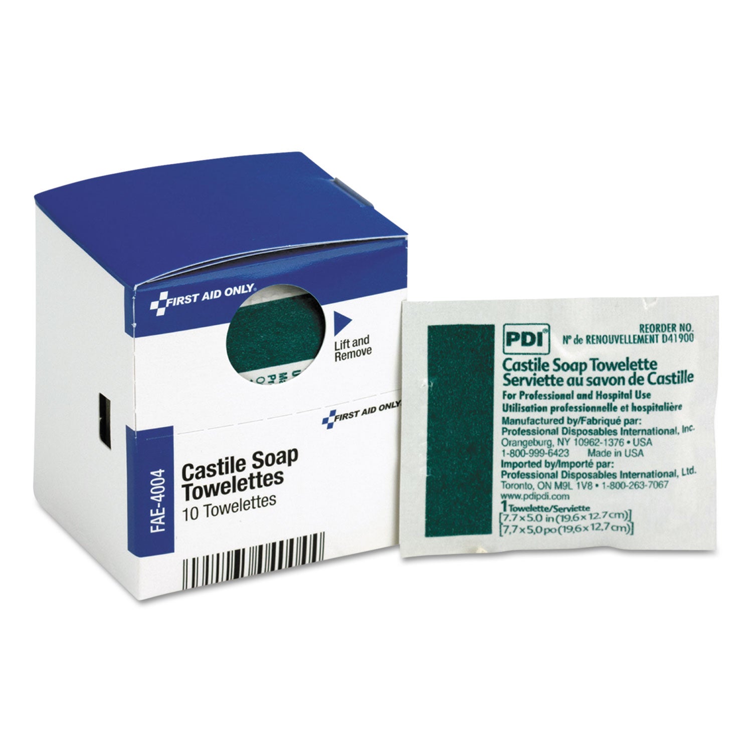 SmartCompliance Castile Soap Towelettes, 10/Box - 