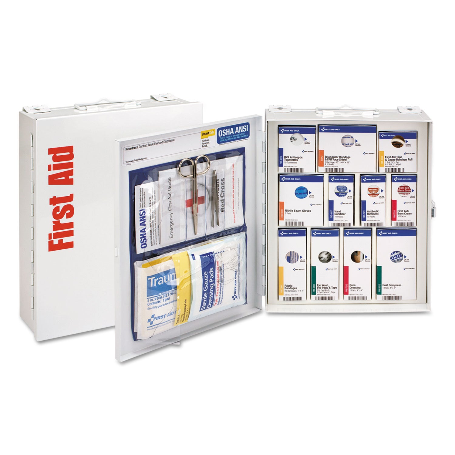 ansi-2015-smartcompliance-general-business-first-aid-station-class-a-no-meds-25-people-94-pieces-metal-case_fao90578021 - 1
