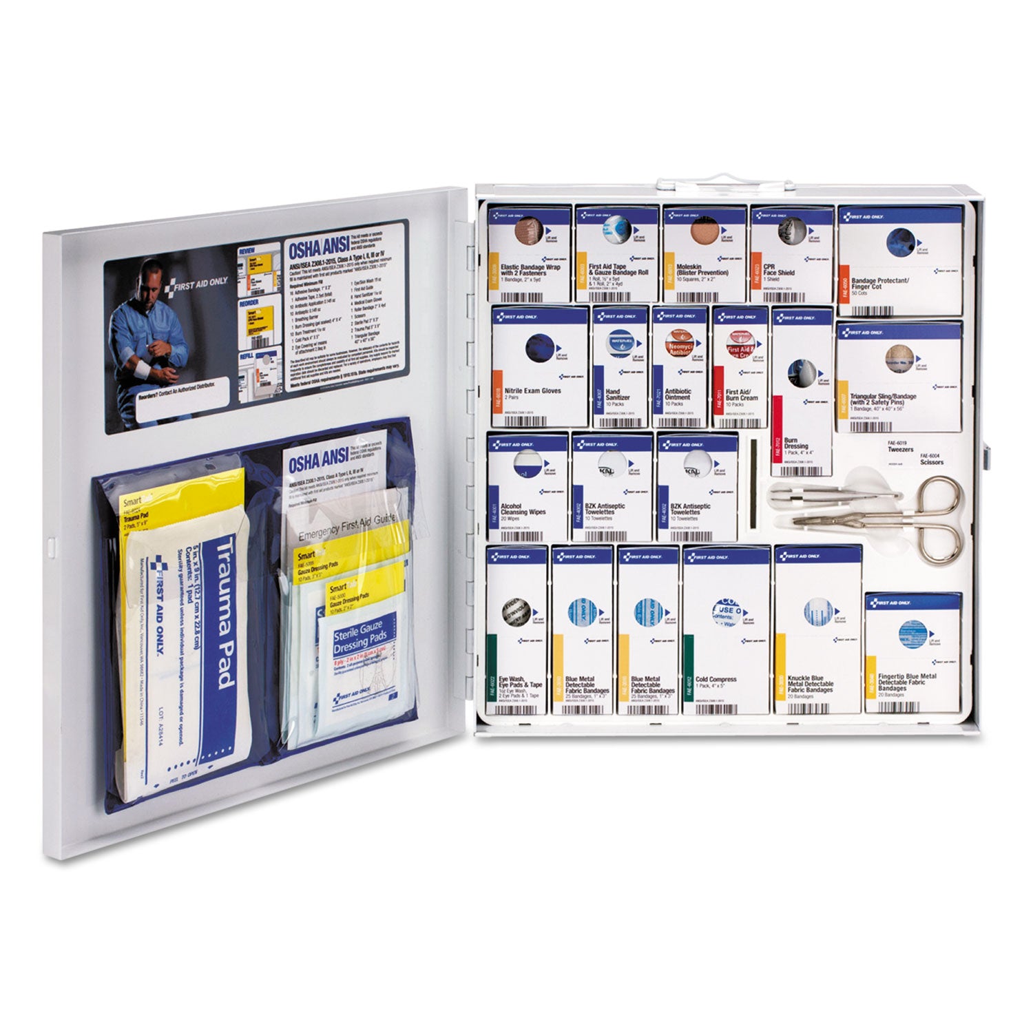 ansi-2015-smartcompliance-food-service-first-aid-kit-w-o-medication-50-people-260-pieces-metal-case_fao746006021 - 2