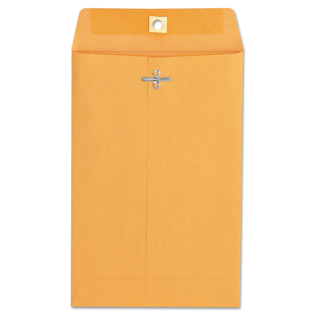 Kraft Clasp Envelope, #55, Square Flap, Clasp/Gummed Closure, 6 x 9, Brown Kraft, 100/Box - 