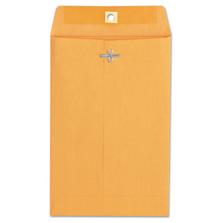 Kraft Clasp Envelope, #55, Square Flap, Clasp/Gummed Closure, 6 x 9, Brown Kraft, 100/Box - 