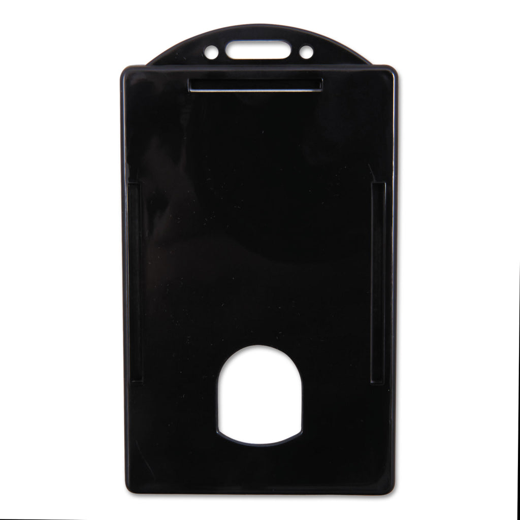 Sicurix Badge/Card Holder, 4 x 2 9/10, Black, 25/Pack