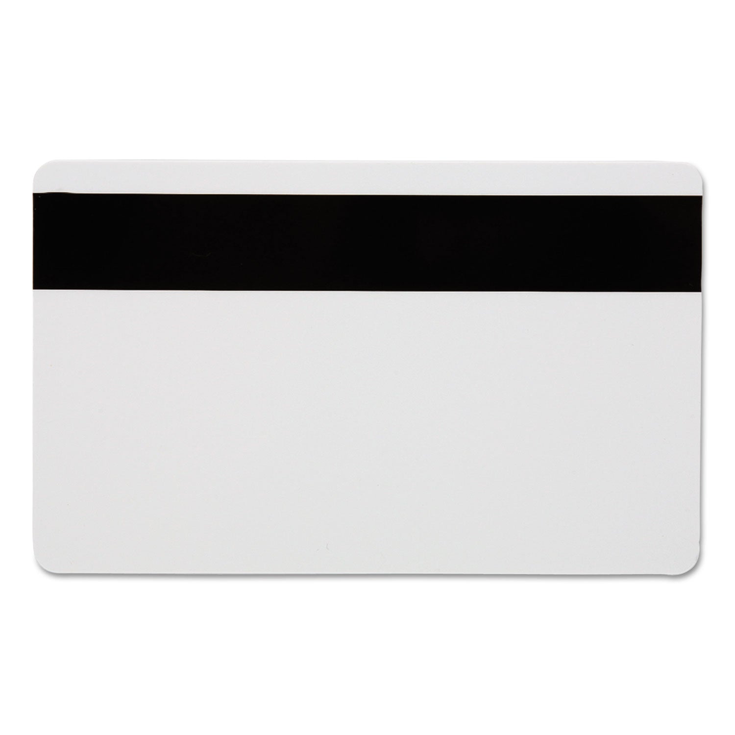 SICURIX Blank ID Card with Magnetic Strip, 2 1/8 x 3 3/8, White, 100/Pack
