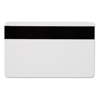 SICURIX Blank ID Card with Magnetic Strip, 2 1/8 x 3 3/8, White, 100/Pack