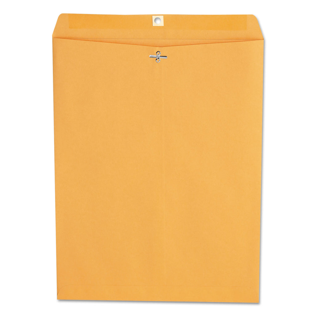Kraft Clasp Envelope, #110, Square Flap, Clasp/Gummed Closure, 12 x 15.5, Brown Kraft, 100/Box - 