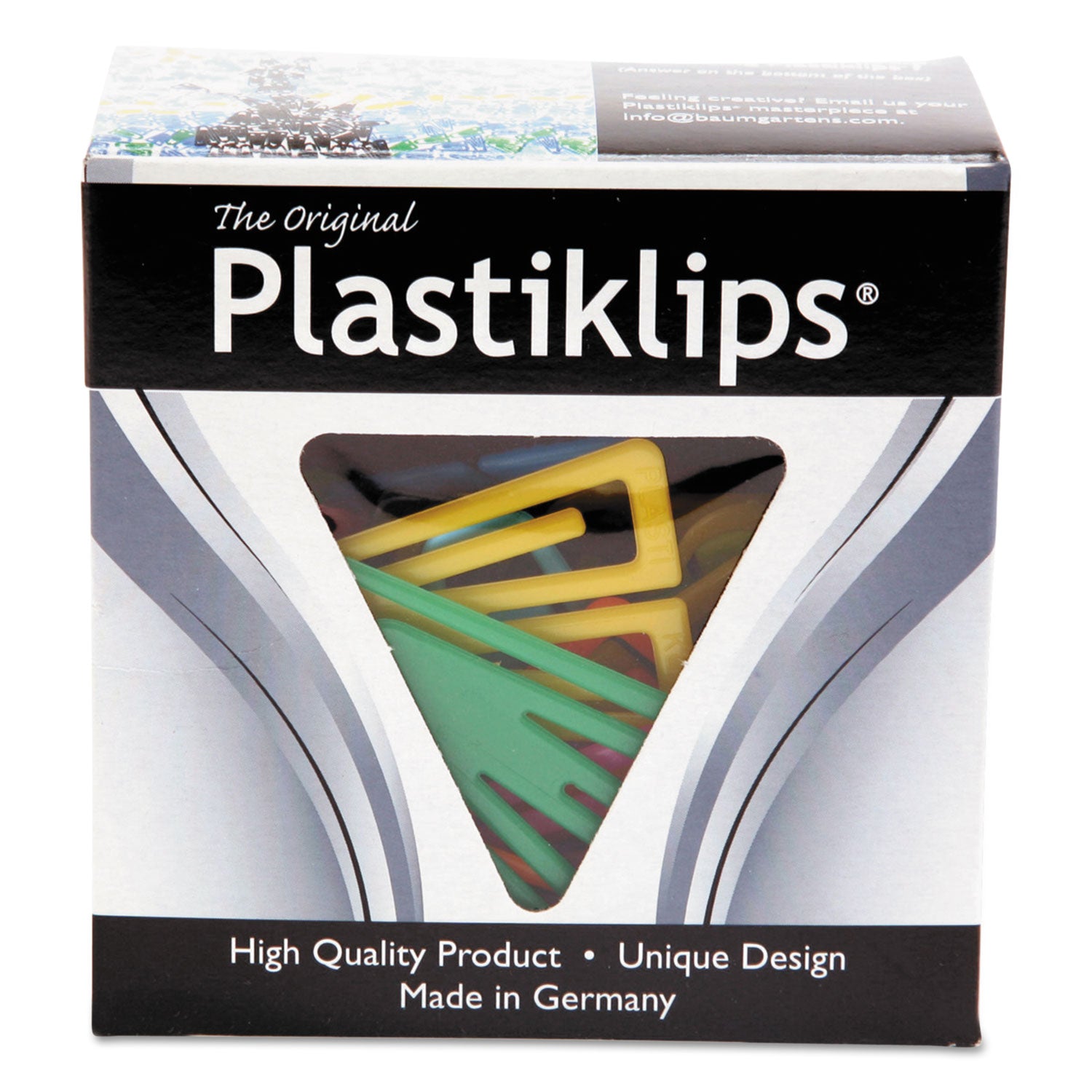 Plastiklips Paper Clips, Extra Large, Smooth, Assorted Colors, 50/Box - 