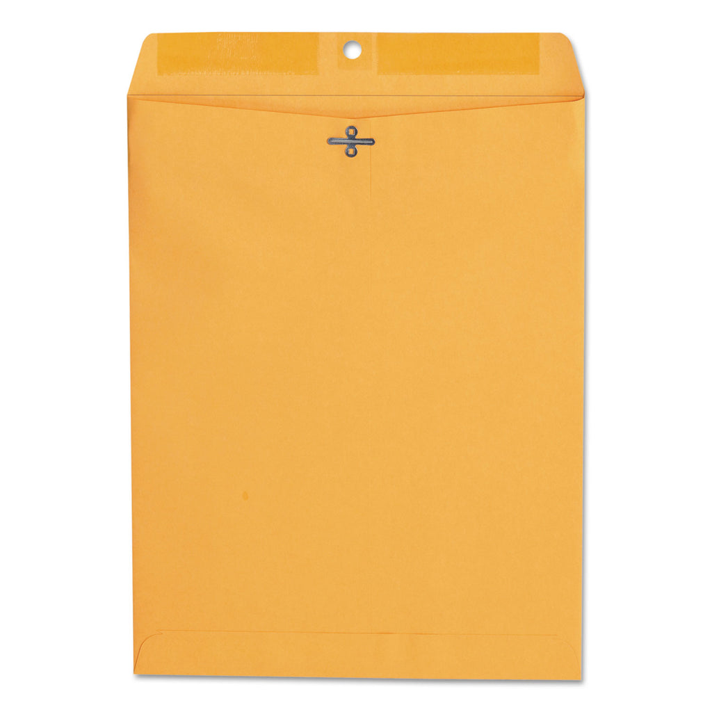 Kraft Clasp Envelope, 28 lb Bond Weight Kraft, #97, Square Flap, Clasp/Gummed Closure, 10 x 13, Brown Kraft, 100/Box - 