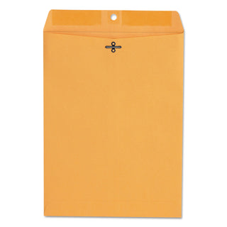Kraft Clasp Envelope, #90, Square Flap, Clasp/Gummed Closure, 9 x 12, Brown Kraft, 100/Box - 