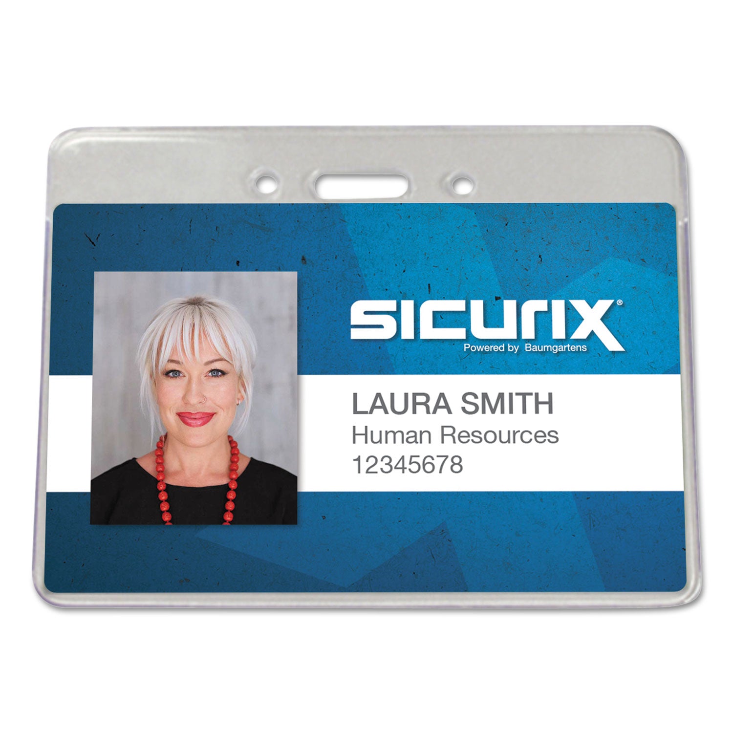 Sicurix Proximity Badge Holder, Horizontal, 4w x 3h, Clear, 50/Pack - 