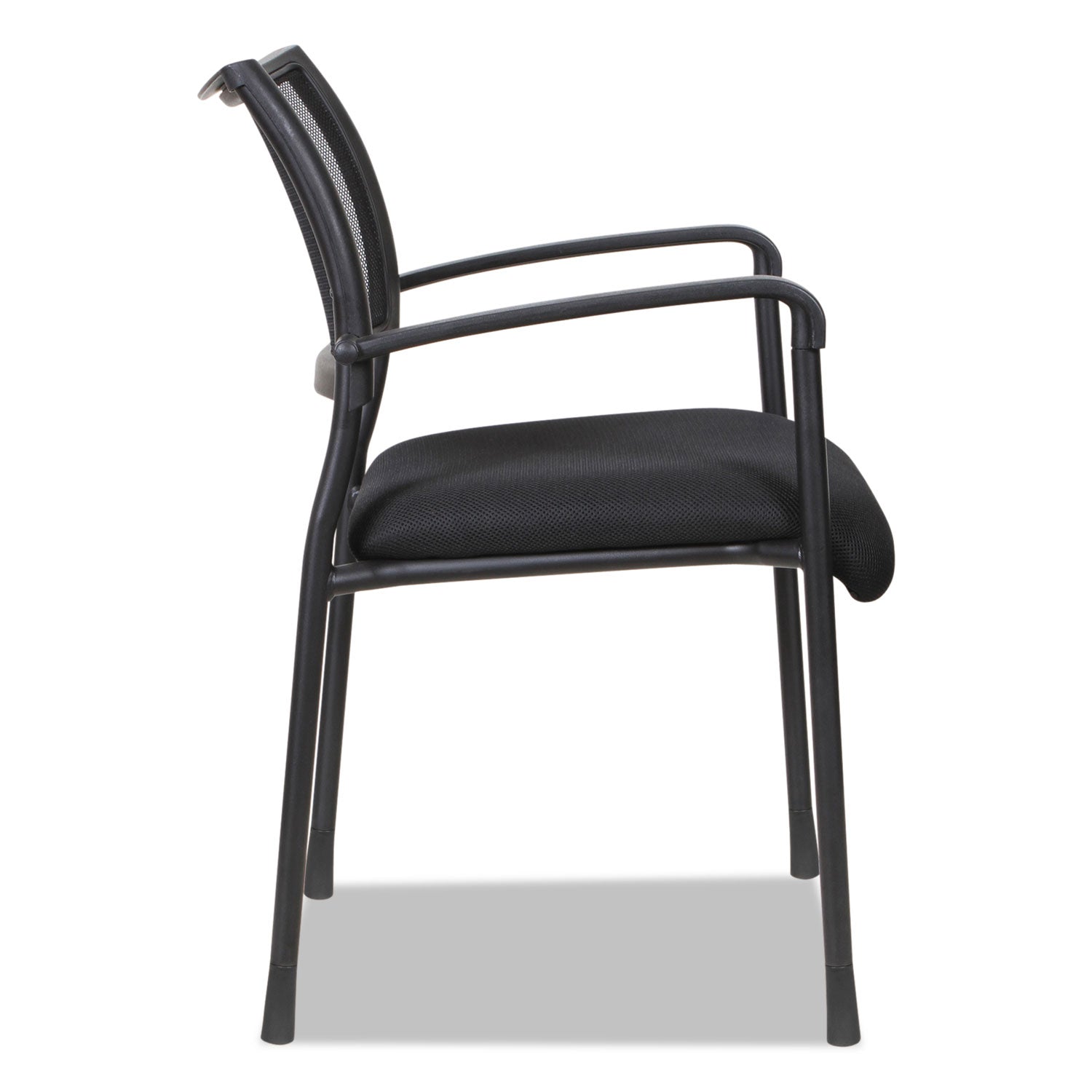 Alera Eikon Series Stacking Mesh Guest Chair, 20.86" x 24.01" x 33.07", Black Seat, Black Back, Black Base, 2/Carton - 