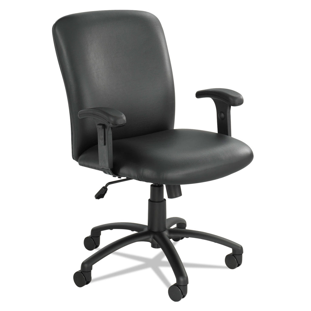 Safco Uber Big and Tall High Back Executive Chair - Black Vinyl, Foam Seat - Black Frame - 5-star Base - 1 Each