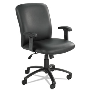 Safco Uber Big and Tall High Back Executive Chair - Black Vinyl, Foam Seat - Black Frame - 5-star Base - 1 Each