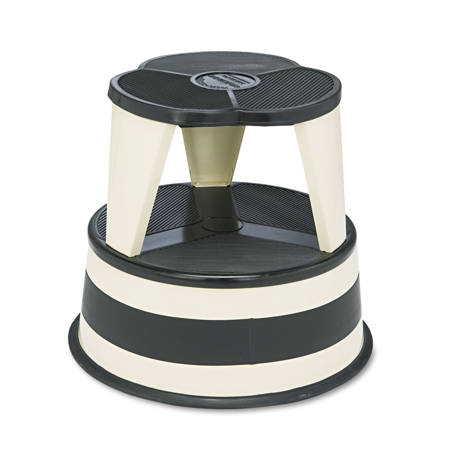 Kik-Step Steel Step Stool, 2-Step, 350 lb Capacity, 16" Diameter x 14.25"h, Sand - 