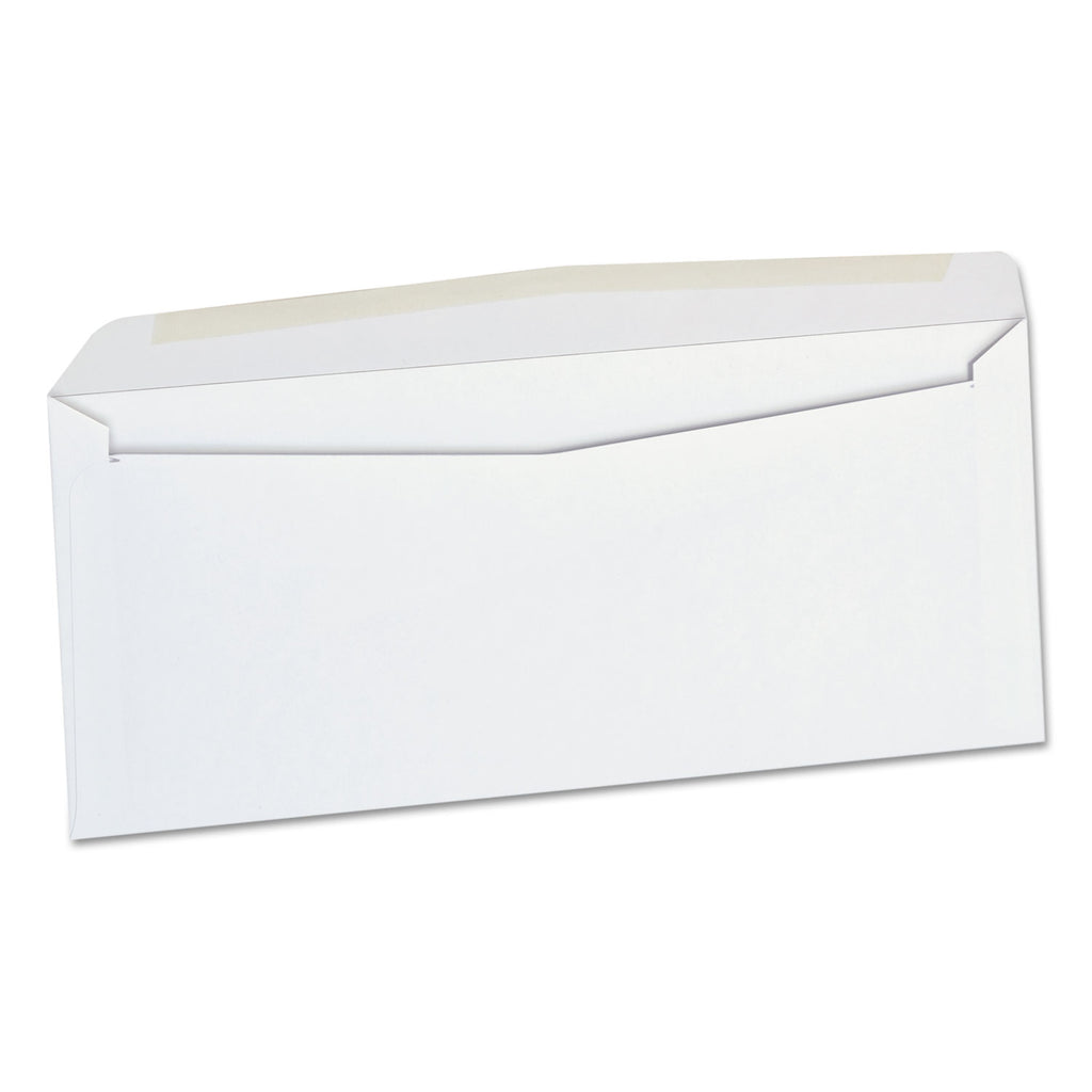 Open-Side Business Envelope, #10, Commercial Flap, Side Seam, Gummed Closure, 4.13 x 9.5, White, 500/Box - 