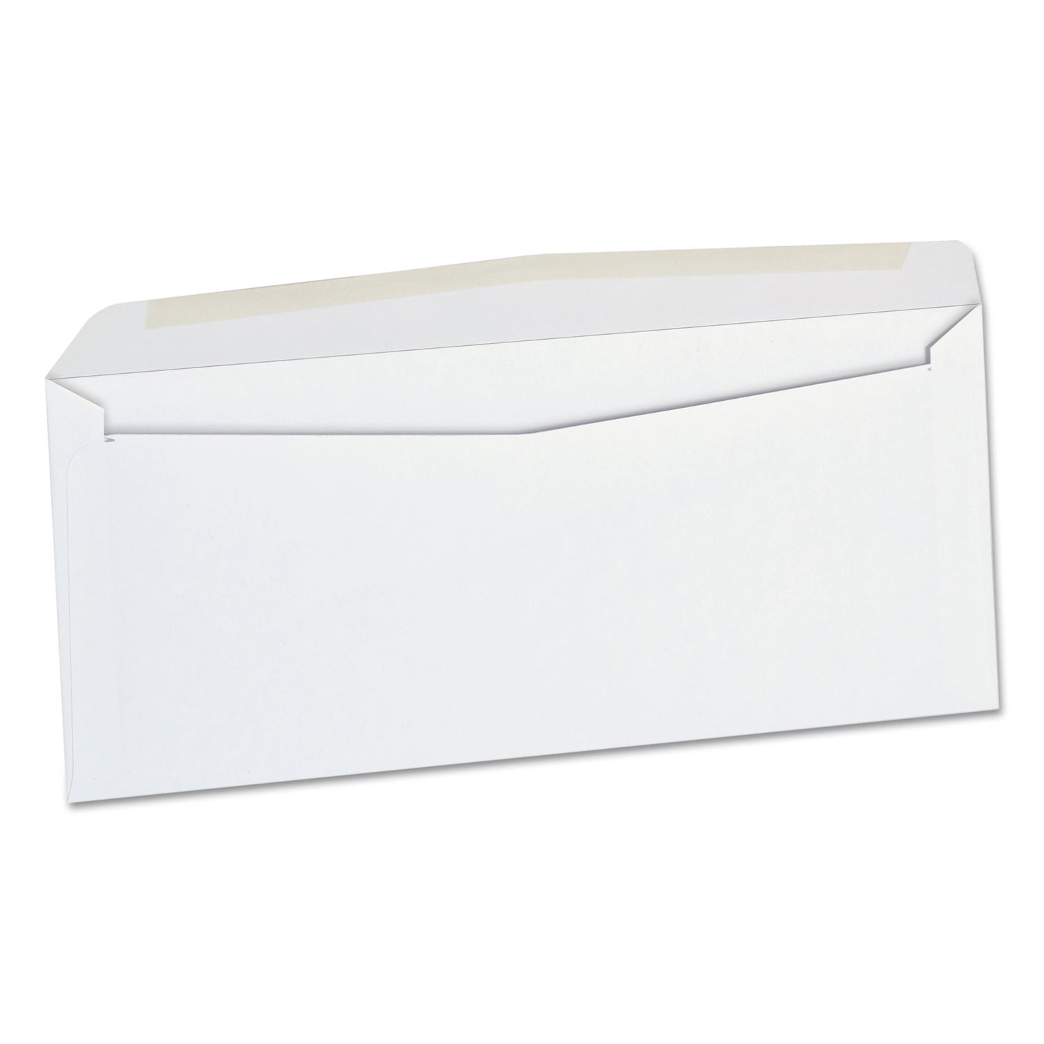 Open-Side Business Envelope, #10, Commercial Flap, Side Seam, Gummed Closure, 4.13 x 9.5, White, 500/Box - 