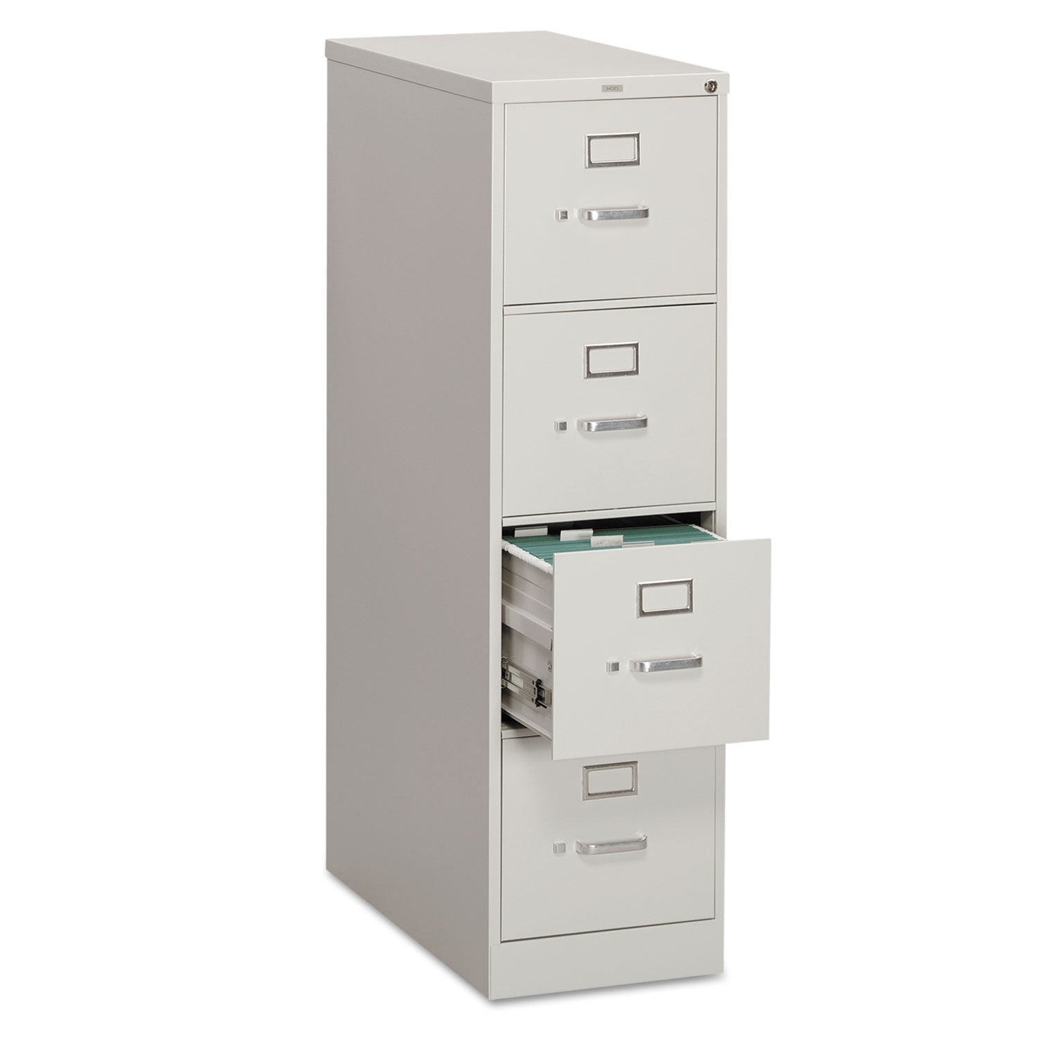 310 Series Vertical File, 4 Letter-Size File Drawers, Light Gray, 15" x 26.5" x 52 - 