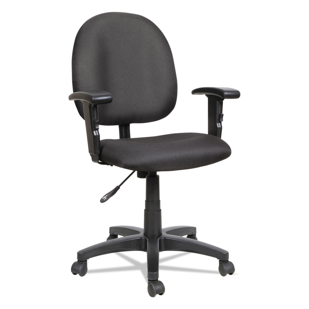 Alera Essentia Series Swivel Task Chair with Adjustable Arms, Supports Up to 275 lb, 17.71" to 22.44" Seat Height, Black - 