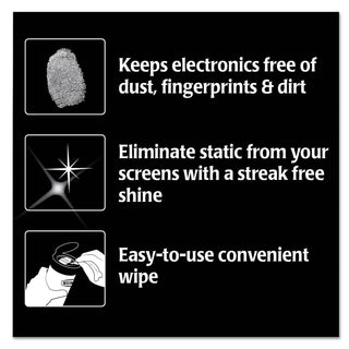E-tronic Wipes, 1-Ply, 7 x 8, White, 30/Canister