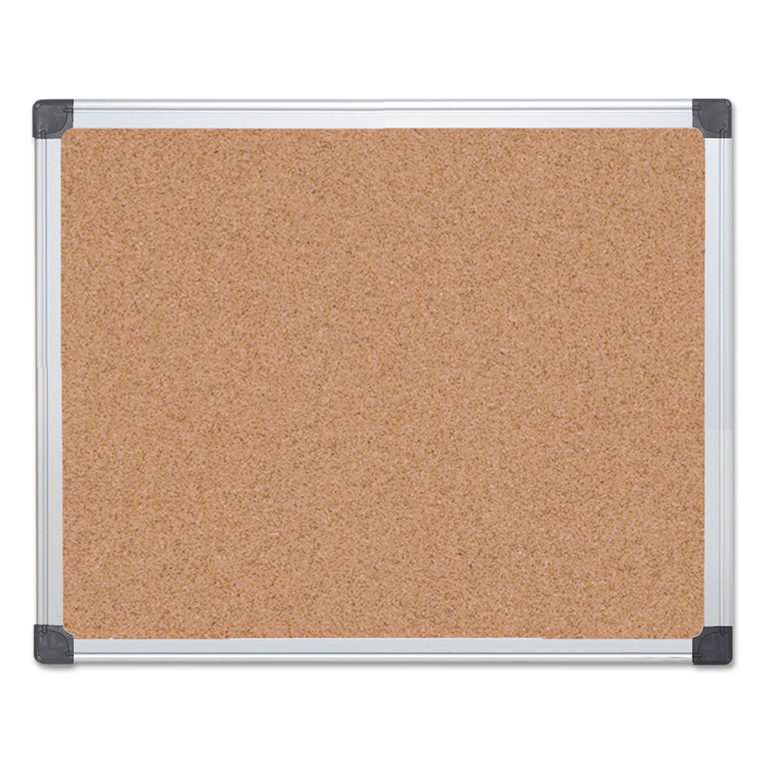 Value Cork Bulletin Board with Aluminum Frame, 24 x 36, Tan Surface, Silver Aluminum Frame - 