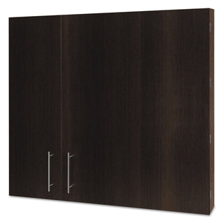 Conference Cabinet, Porcelain Magnetic Dry Erase Board, 48 x 48, White Surface, Ebony Wood Frame - 