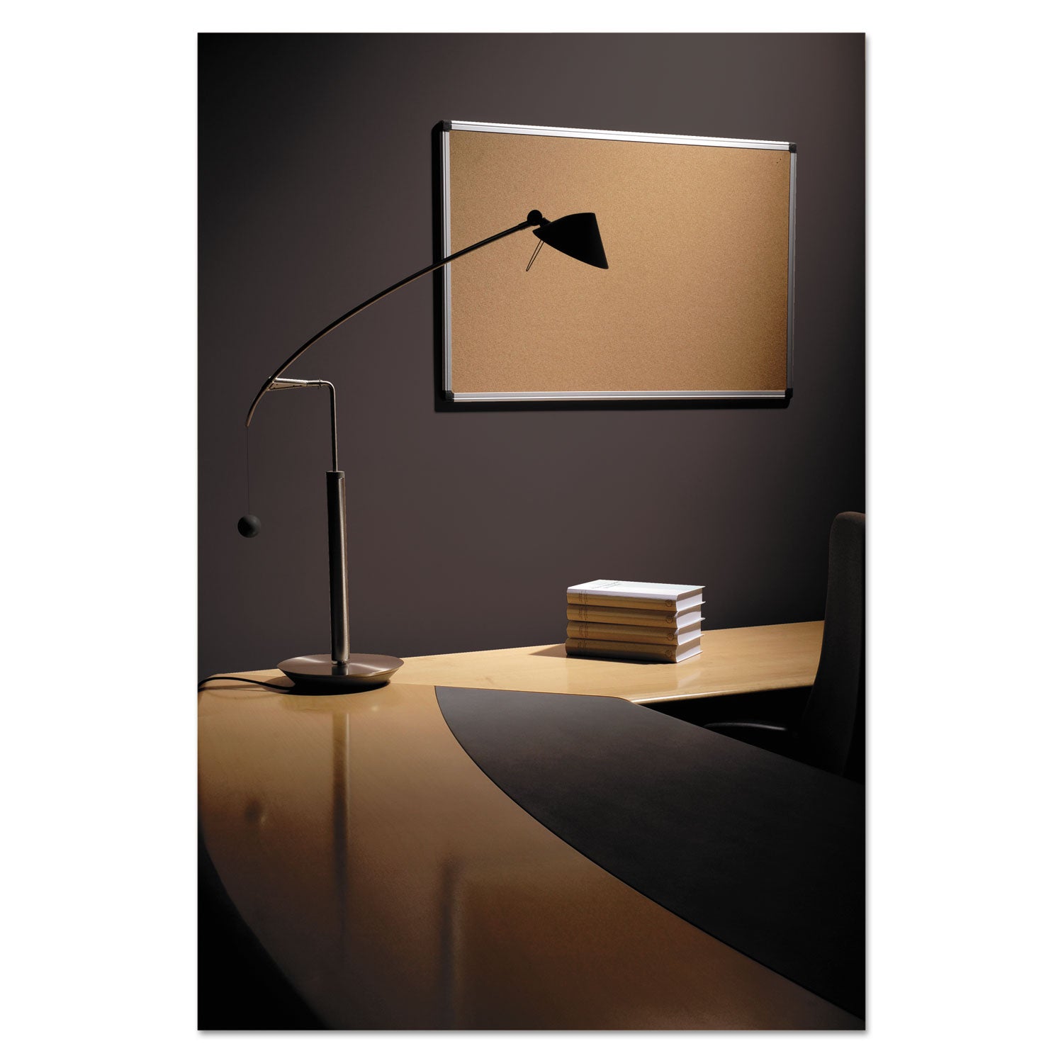 Value Cork Bulletin Board with Aluminum Frame, 24 x 36, Tan Surface, Silver Aluminum Frame - 