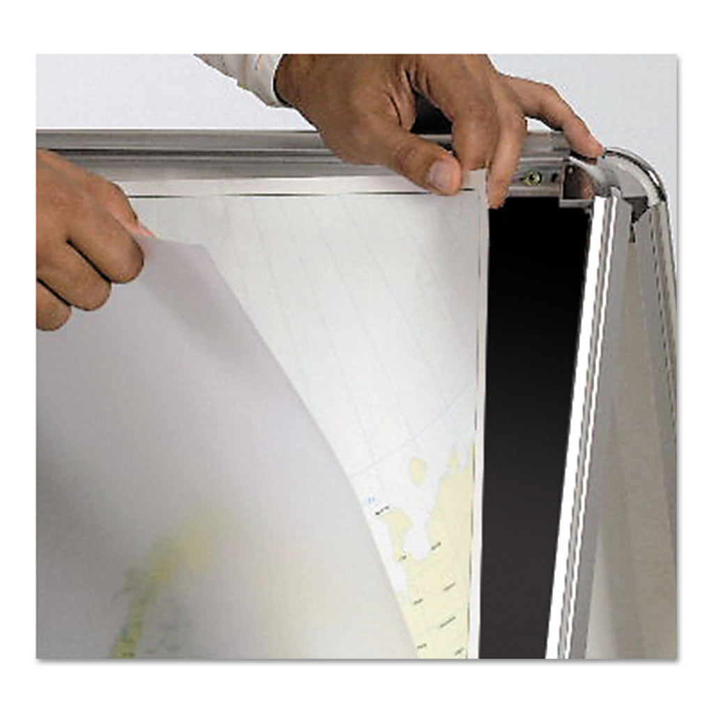 Wet Erase Board, Double Sided, 23 x 33, 42" Tall, Black Surface, Silver Aluminum Frame