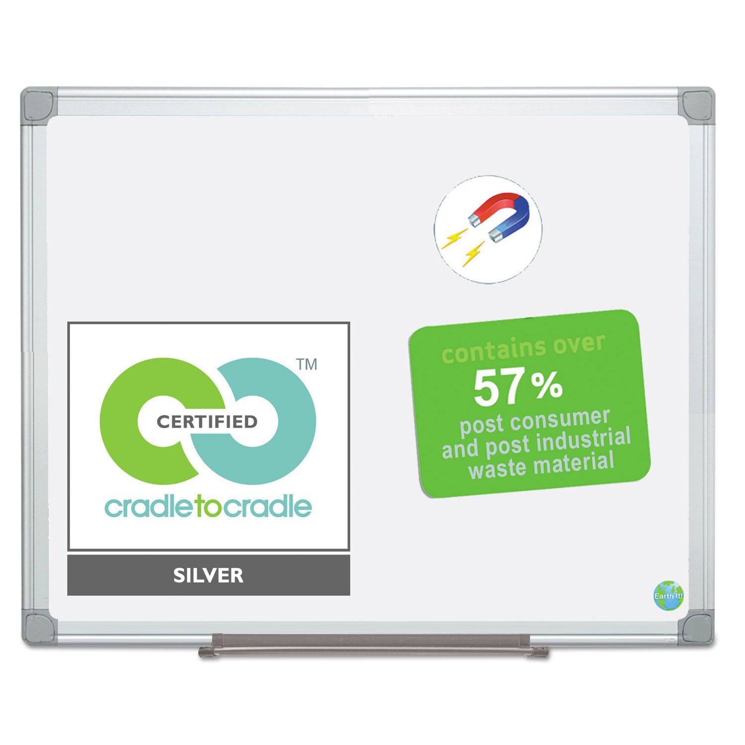 earth-silver-easy-clean-dry-erase-board-36-x-24-white-surface-silver-aluminum-frame_bvccr0620790 - 2
