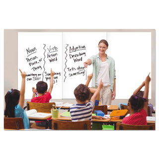Magnetic Dry Erase Tile Board, 38.5 x 58, White Surface - 