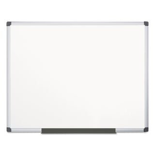 Porcelain Value Dry Erase Board, 48 x 72, White Surface, Silver Aluminum Frame - 