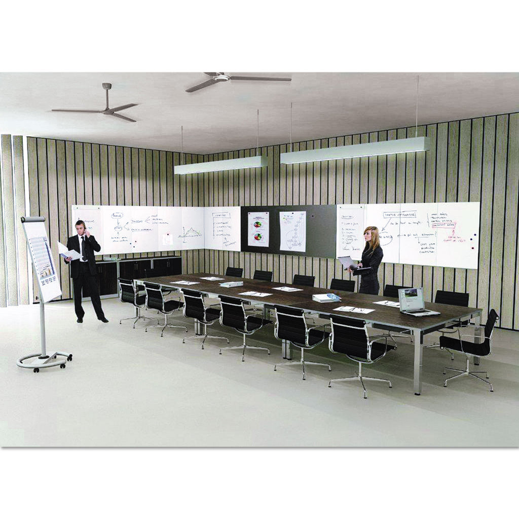 Magnetic Dry Erase Tile Board, 29.5 x 45, White Surface - 