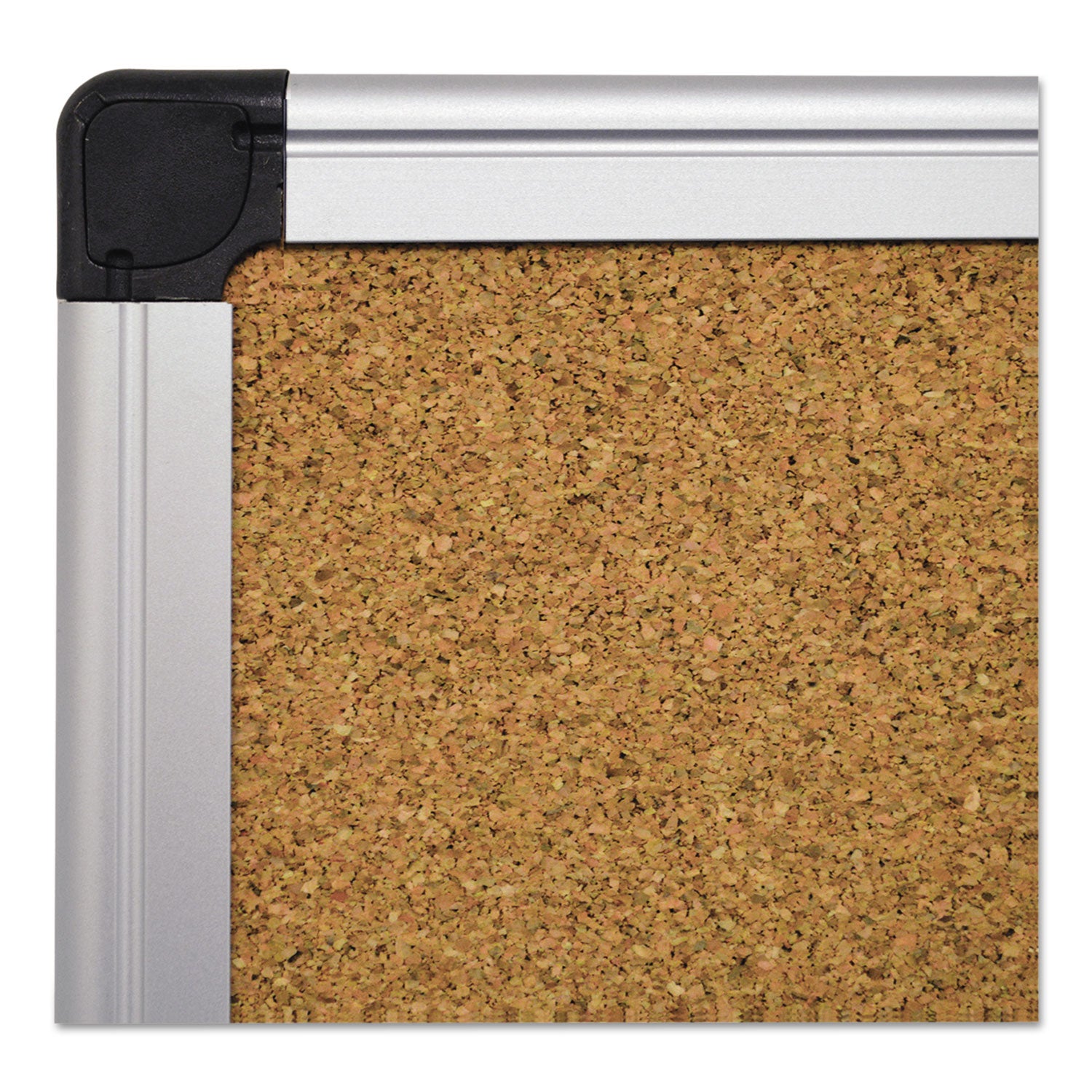 Value Cork Bulletin Board with Aluminum Frame, 24 x 36, Tan Surface, Silver Aluminum Frame - 