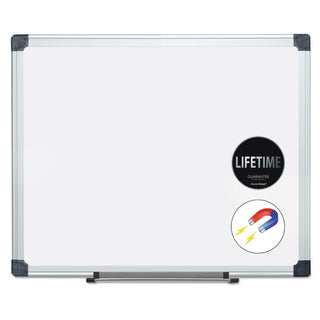 Porcelain Value Dry Erase Board, 24 x 36, White Surface, Silver Aluminum Frame - 