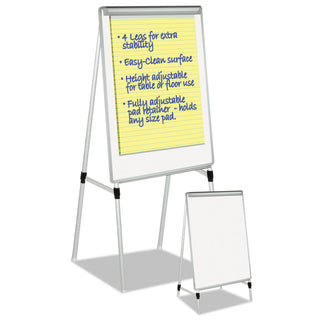 silver-easy-clean-dry-erase-quad-pod-presentation-easel-45-to-79-high-silver_bvcea2300335mv - 5