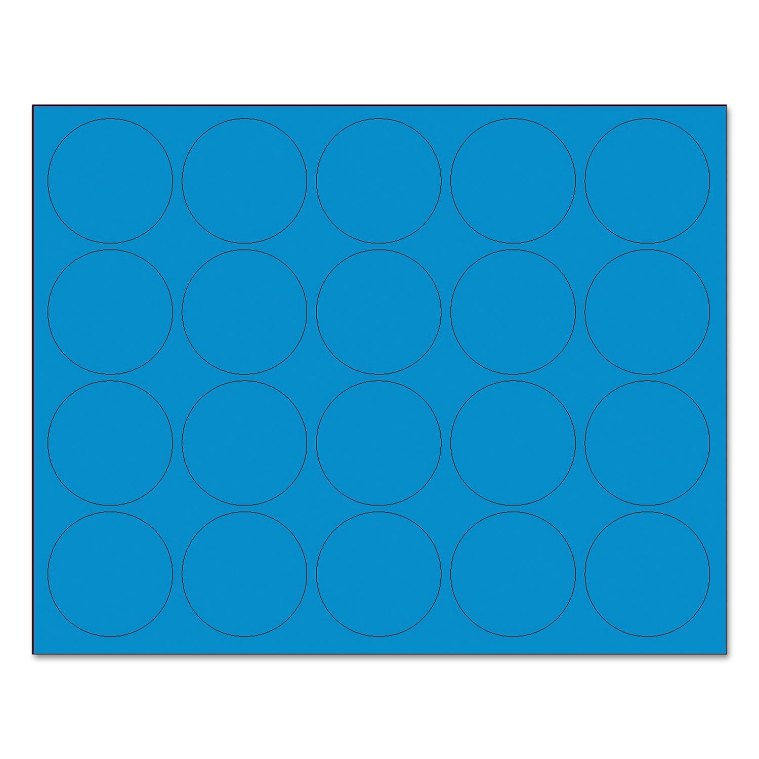 Interchangeable Magnetic Board Accessories, Circles, 0.75" Diameter, Blue, 20/Pack - 