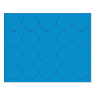 Interchangeable Magnetic Board Accessories, Circles, 0.75" Diameter, Blue, 20/Pack - 