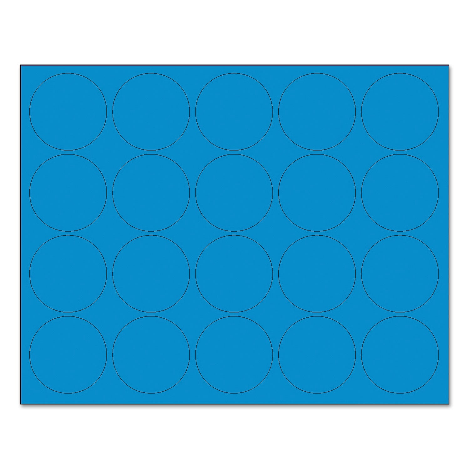 Interchangeable Magnetic Board Accessories, Circles, 0.75" Diameter, Blue, 20/Pack - 