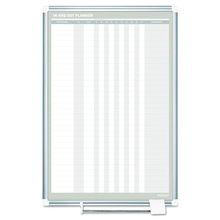 In-Out Magnetic Dry Erase Board, 24 x 36, White Surface, Silver Aluminum Frame - 