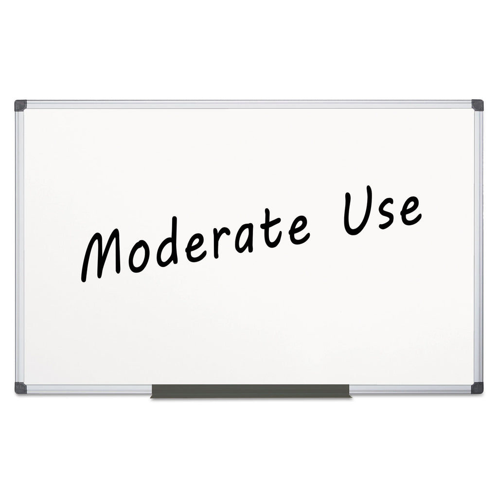 Value Melamine Dry Erase Board, 48 x 96, White Surface, Silver Aluminum Frame - 