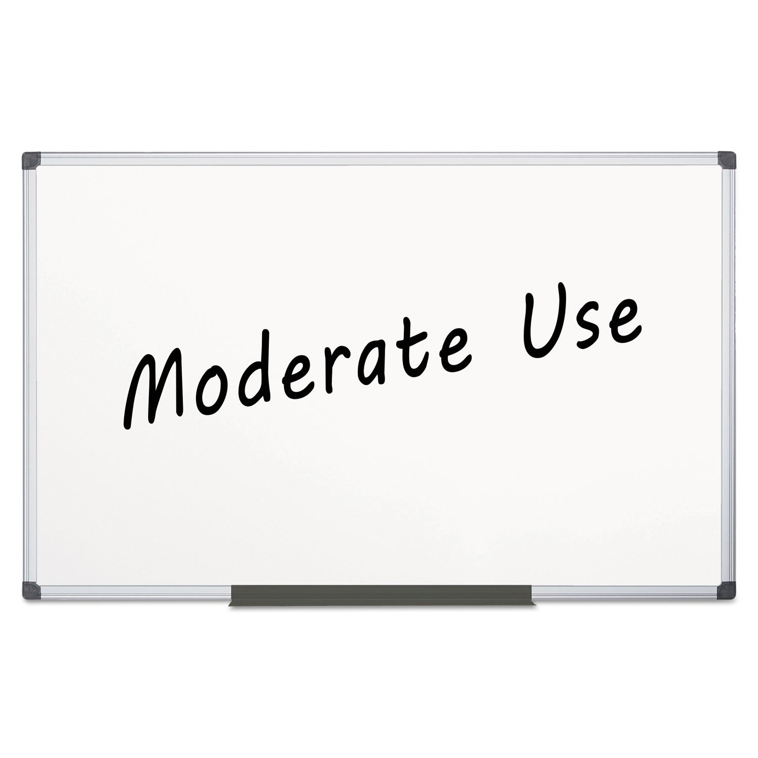 Value Melamine Dry Erase Board, 48 x 96, White Surface, Silver Aluminum Frame - 