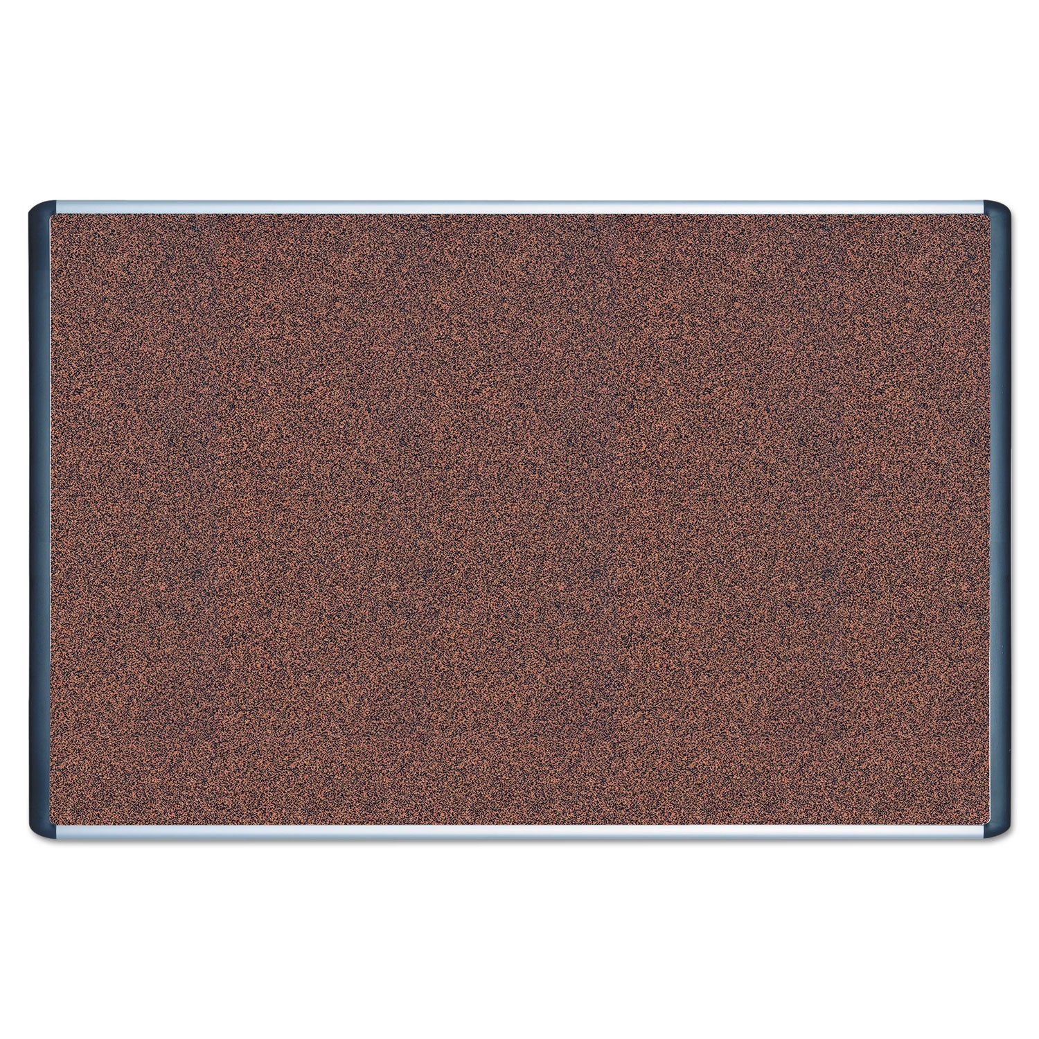 Tech Cork Board, 72 x 48, Tan Surface, Silver/Black Aluminum Frame - 