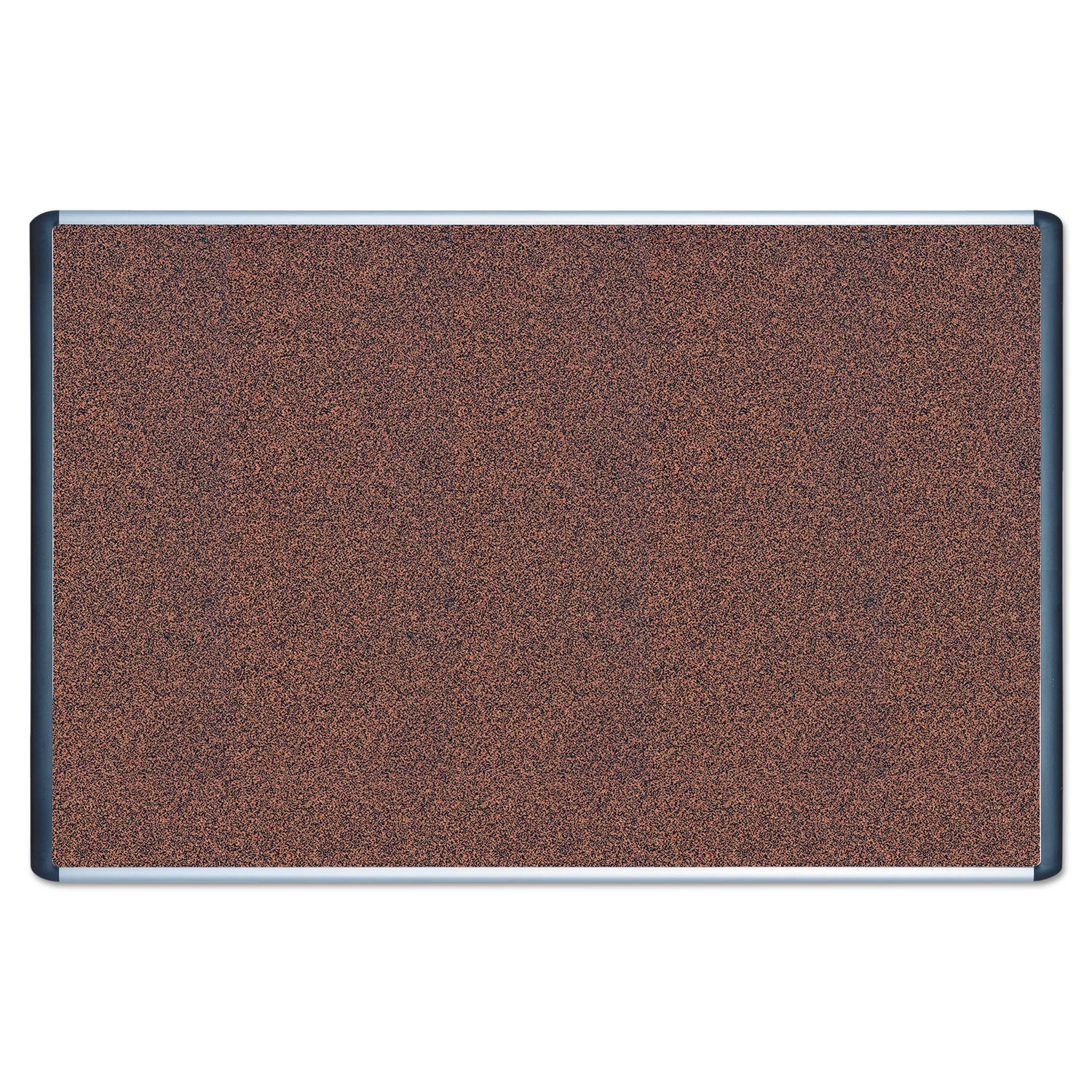 Tech Cork Board, 72 x 48, Tan Surface, Silver/Black Aluminum Frame