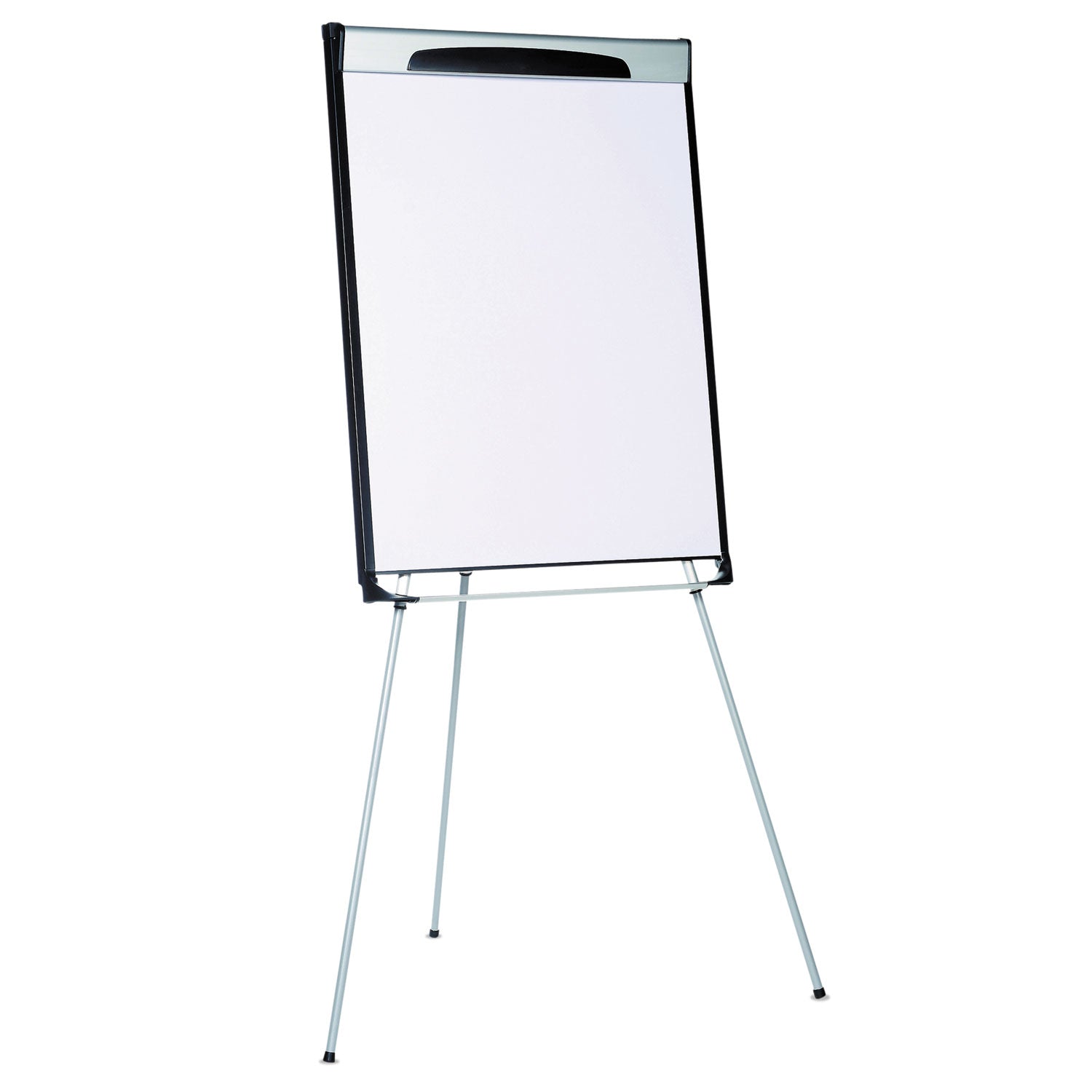 Tripod Extension Bar Magnetic Dry-Erase Easel, 39" to 72" High, Black/Silver - 