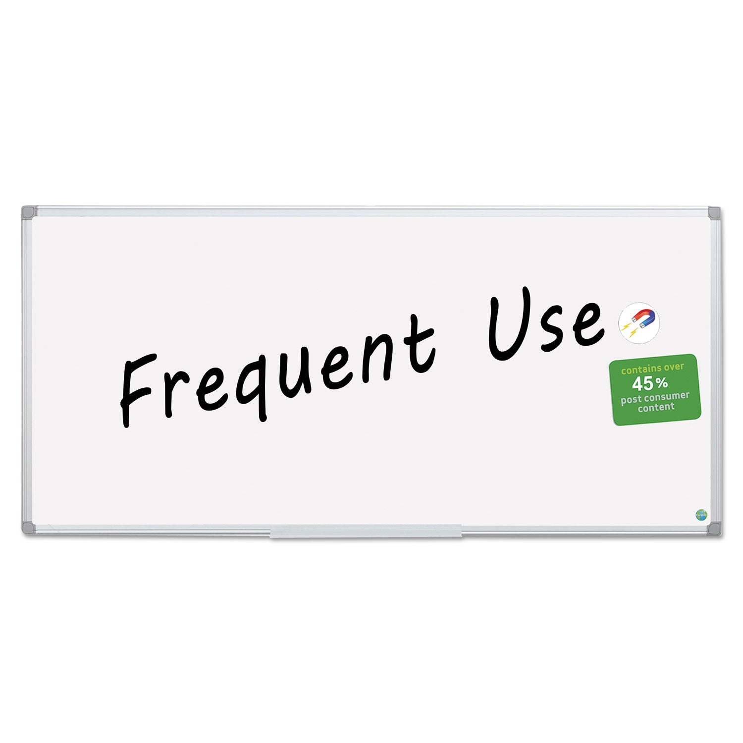 Earth Gold Ultra Magnetic Dry Erase Boards, 96 x 48, White Surface, Silver Aluminum Frame - 