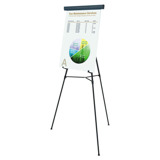 Telescoping Tripod Display Easel, Adjusts 38" to 69" High, Metal, Black